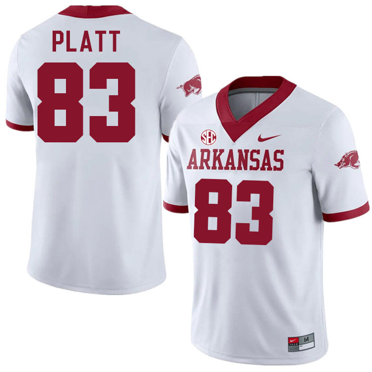 #83 Jaden Platt Arkansas Jersey,Arkansas Razorbacks College Football Jerseys Stitched-White  #83 Jaden Platt Arkansas Jersey,Arkansas Razorbacks College Football Jerseys Stitched-White